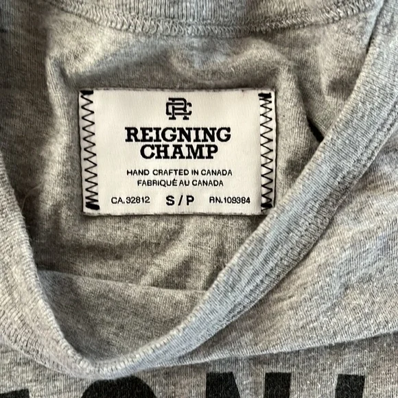 Reigning Champ Athletic Wear Tee Sz S - Picture 4 of 4